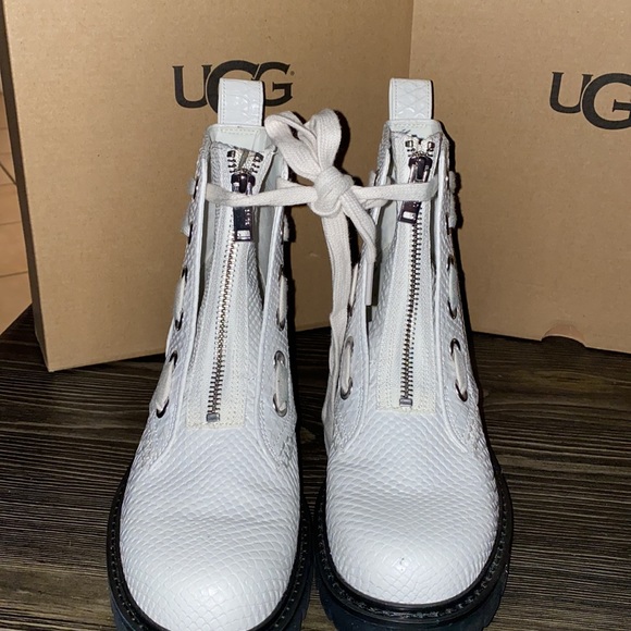 Daren UGG Snakeskin Embossed Lace-Up Boots #7 - Picture 3 of 10